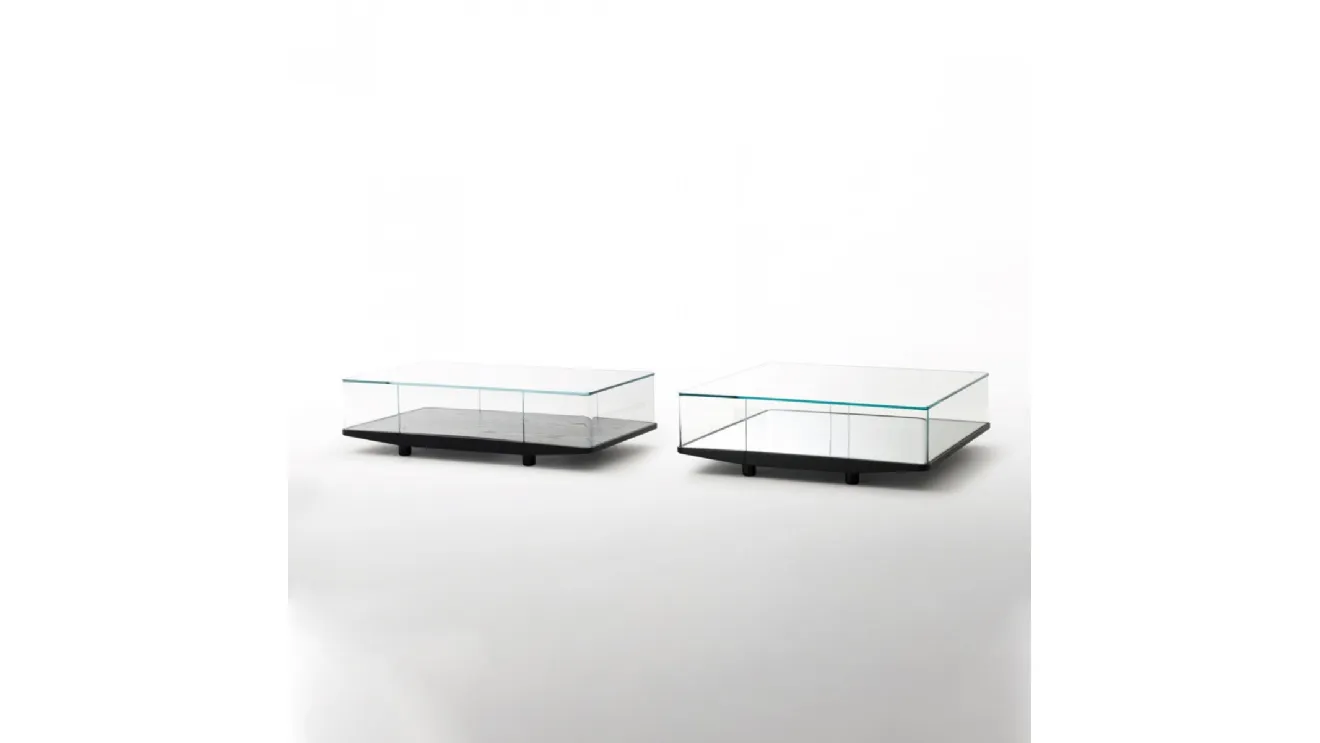 Tavolino espositore Collector in cristallo di Glas Italia