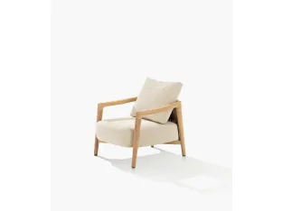 Poltroncina Ponte in legno e tessuto di Poliform