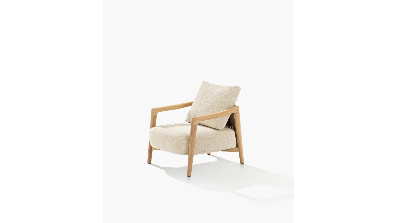 Poltroncina Ponte in legno e tessuto di Poliform