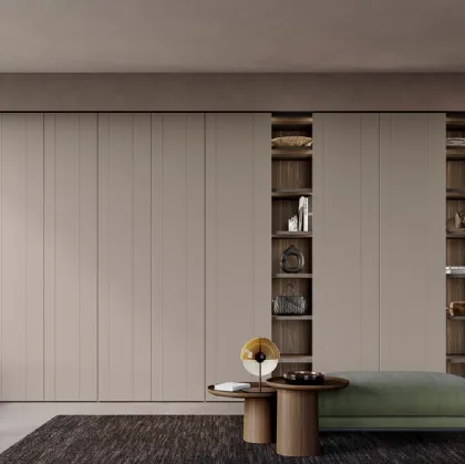Armadio con ante battenti Decor Line laccato Canapa di Olivieri