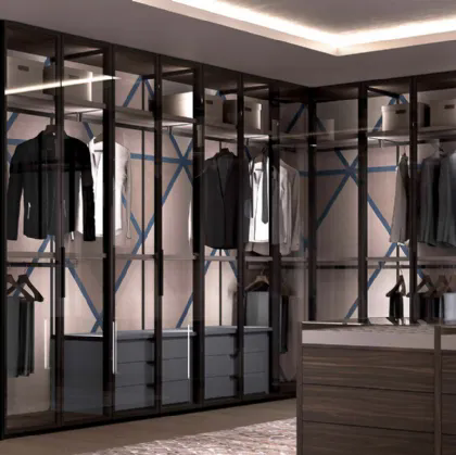 Armadio angolare Glass di Olivieri