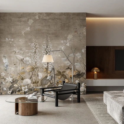 Carta da parati Bruma Inkiostro Bianco