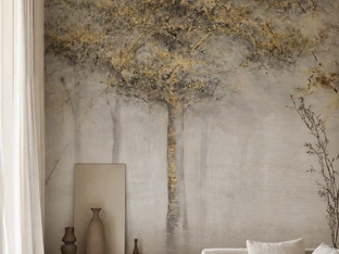 Carta da parati Golden Trees di Adriani e Rossi