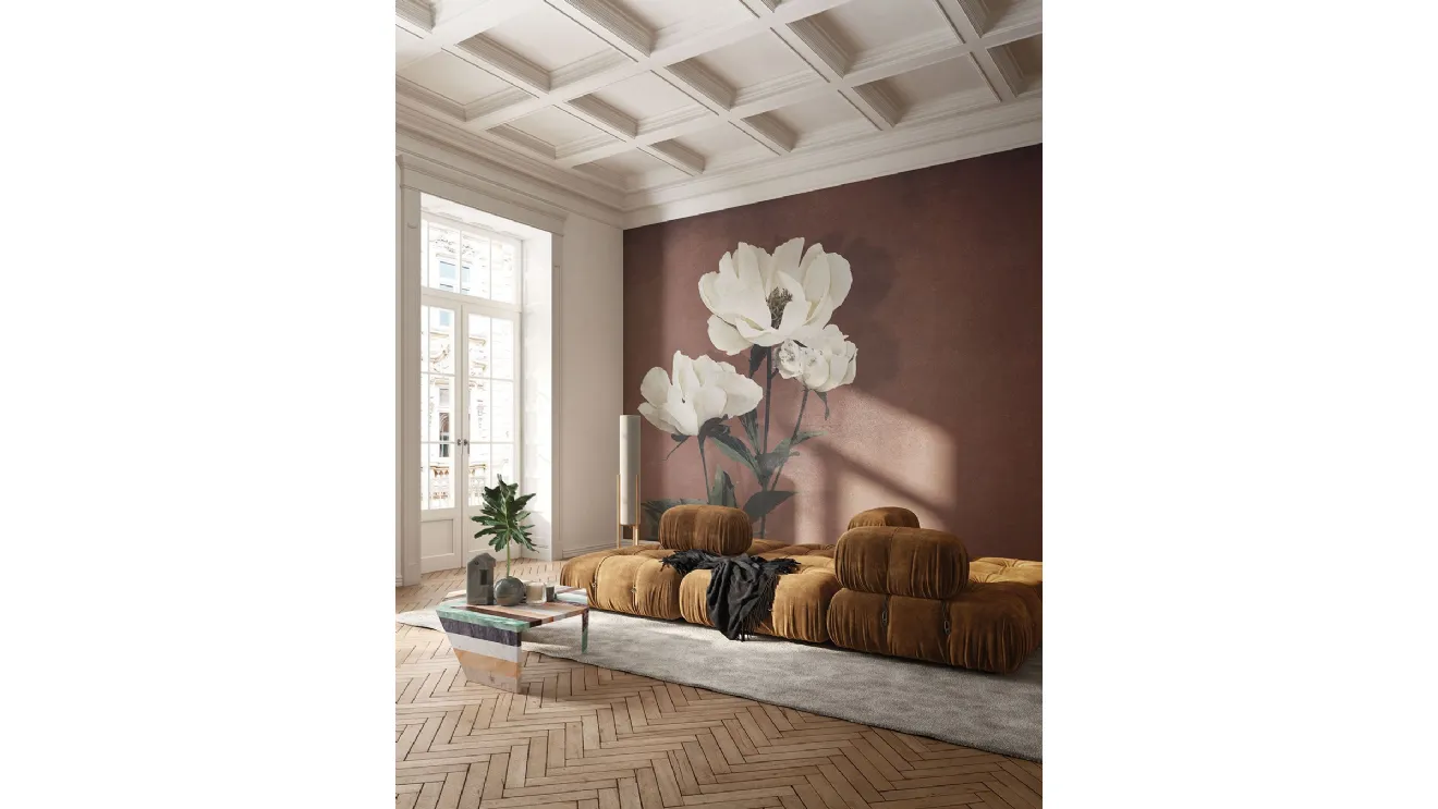 Carta da parati Haerdaceous Paeony di Inkiostro Bianco
