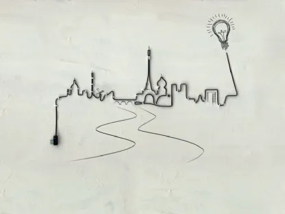 Carta da parati Ville Lumiere di Inkiostro Bianco