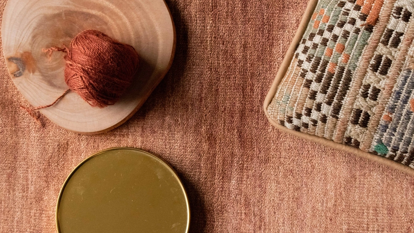 Tappeto Bamboo Shaded Mattone in bamboo e cotone di Carpet Edition