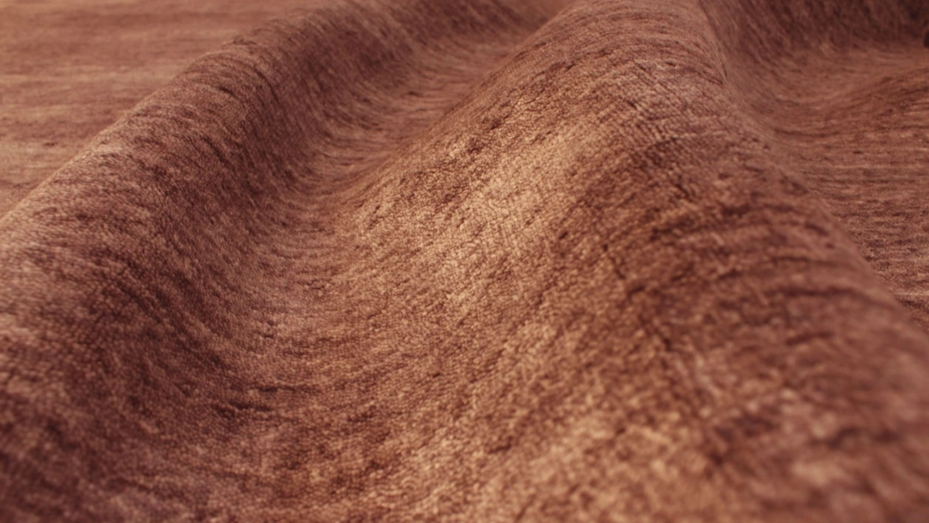 Tappeto Bamboo Shaded Mattone in bamboo e cotone di Carpet Edition