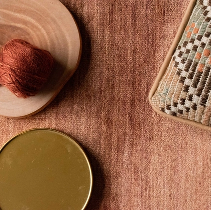 Tappeto Bamboo Shaded Mattone in bamboo e cotone di Carpet Edition