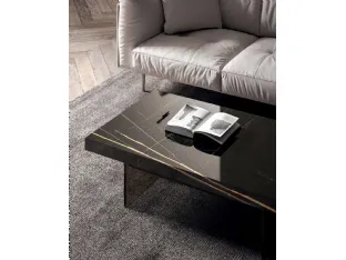 Tavolino multifunzione Bellagio in marble glass o cemento di Ozzio