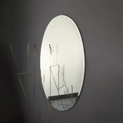 Specchio ovale con bordo bisellato Bric di Glas Italia