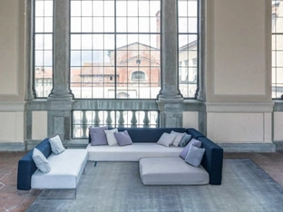 Tappeto Gradation Sonic Blue in Viscosa e Lana di Carpet Edition