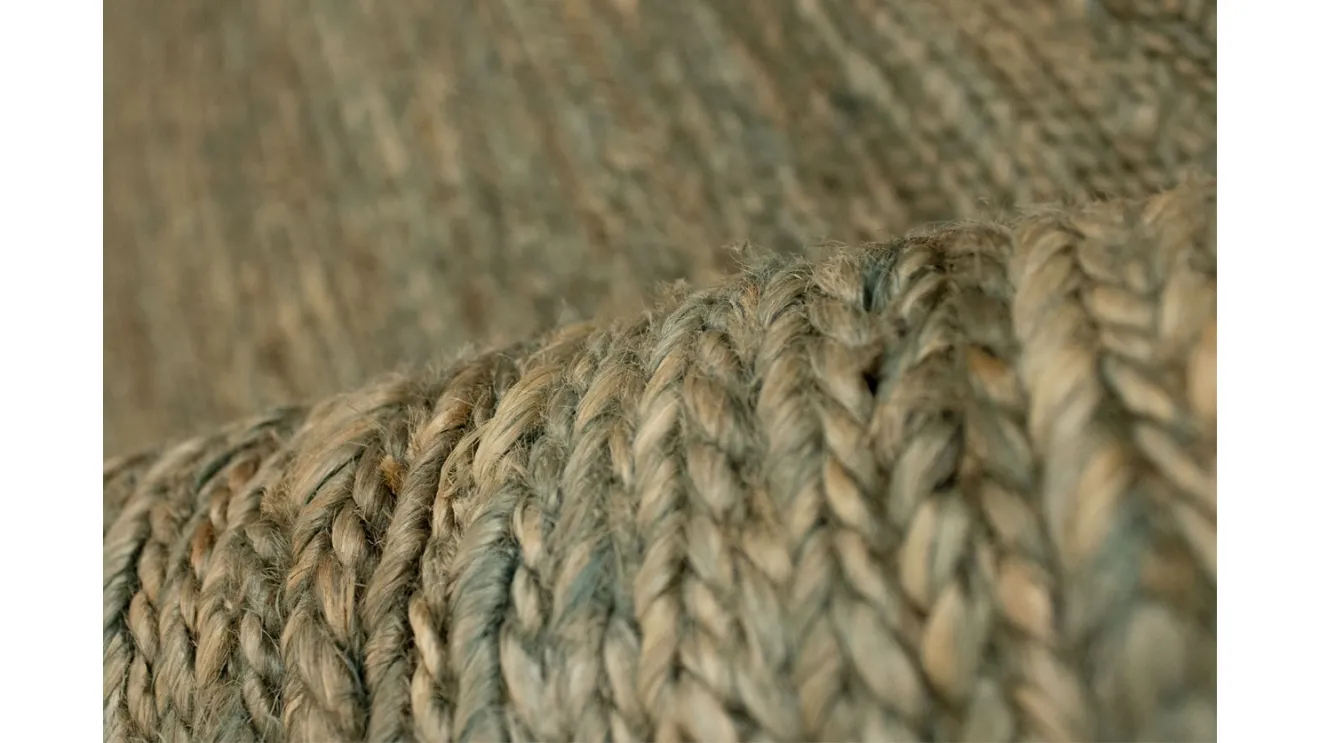 Tappeto realizzato in canapa e cotone Hemp Sumak Salvia di Carpet Edition