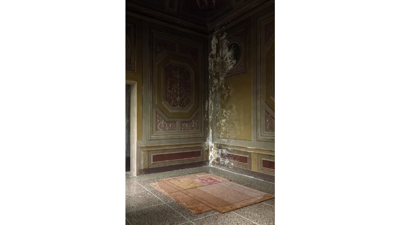 Tappeto ispirato alle forme architettoniche Lòbia Terra di Carpet Edition