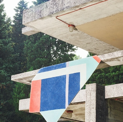 Tappeto in lana Roquebrune Line Up di Carpet Edition