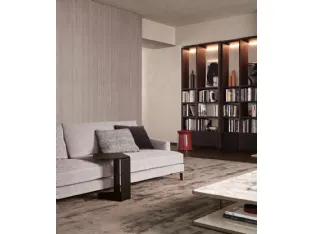 Tavolino Paris Seoul in cuoio nero di Poliform