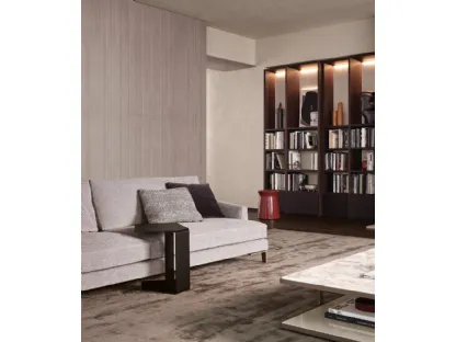 Tavolino Paris Seoul in cuoio nero di Poliform