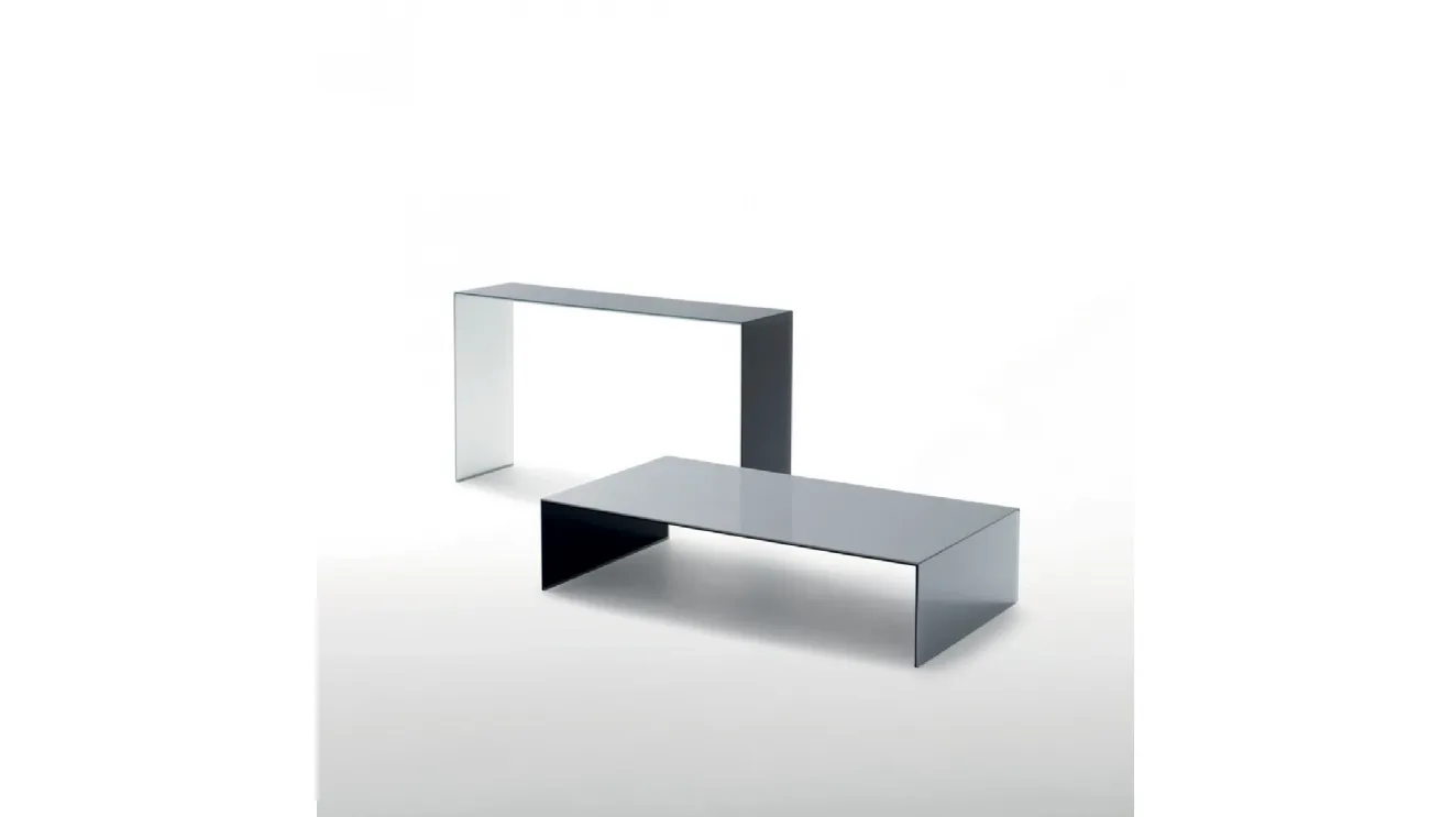 Tavolino e Consolle SiO2 Bridge in cristallo laccato di Glas Italia