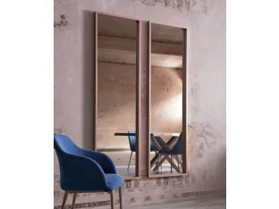 Specchio rettangolare con cornice in alluminio Altea di Riflessi