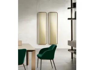 Specchio Iris con cornice in metallo di Riflessi
