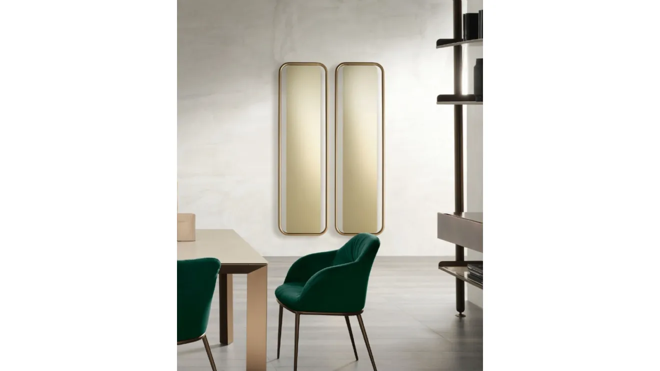 Specchio Iris con cornice in metallo di Riflessi