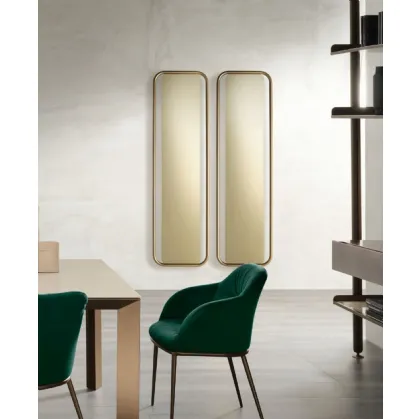 Specchio Iris con cornice in metallo di Riflessi