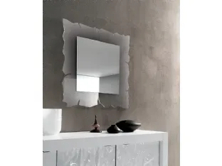 Specchio di design realizzato con cornice in metacrilato trasparente Vision di Riflessi