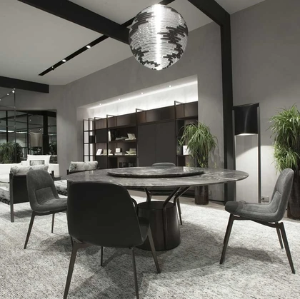 Tappeto Steel Bianco Artico in Bamboo e Lana di Carpet Edition