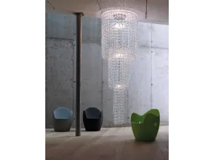 Lampada da parete costituita da ganci in vetro Giogali di Vistosi