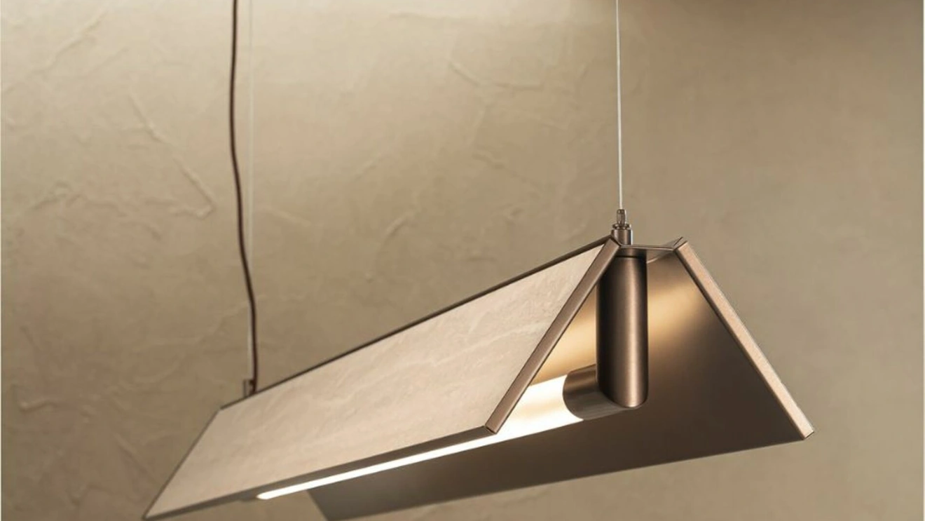 Lampada a sospensione Lucilla S in metallo e ceramica di Riflessi
