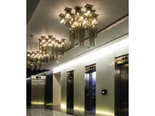 Lampada da parete in vetro soffiato Tubes di Vistosi