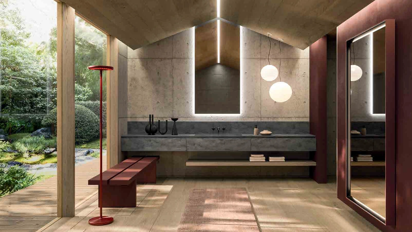 Mobile da Bagno sospeso 360Gradi_Concept_04 in Corian di Altamarea