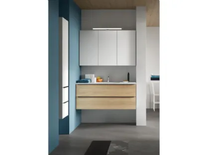 Mobile da Bagno sospeso in melaminico effetto legno 46 06 di Arcom