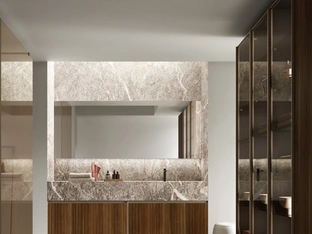 Mobile da Bagno sospeso Shape 20 in noce di Arcom