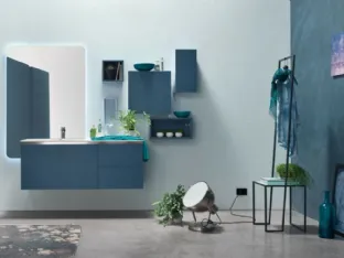 Mobile da Bagno in Frassino color Petrolio E-Gò 48 di Arcom