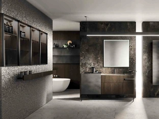 Mobile da Bagno Lympha_Concept_02 in legno e laccato di Altamarea