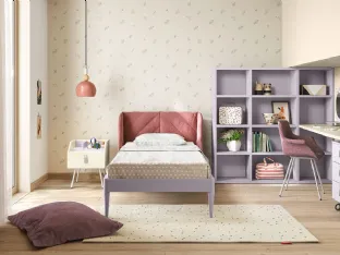 Cameretta a ponte con scrivania e libreria Kids space 21 di Nidi