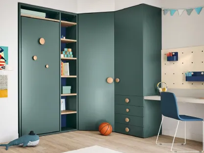 Cameretta componibile Kids space 28 in melaminico di Nidi