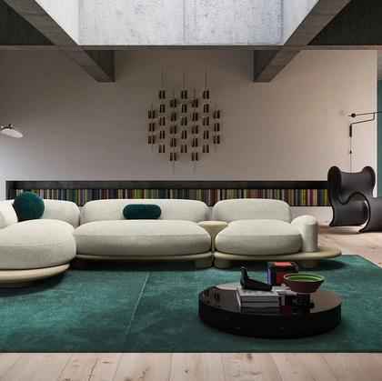 Divano di design con penisola Grumetto di Busnelli