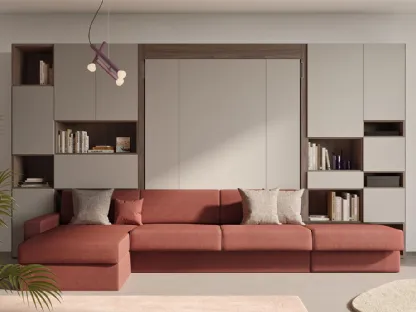 Letto a scomparsa con divano Nobu 01 di Clever