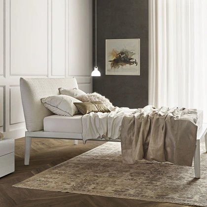 Letto con testiera Andrea Rovere Bianco di Olivieri
