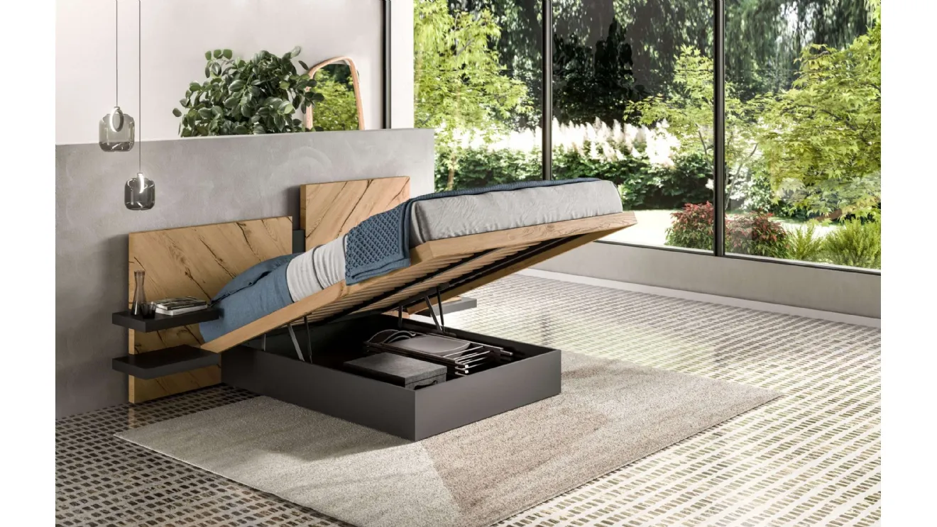 Letto con box contenitore Nazarè di Ozzio