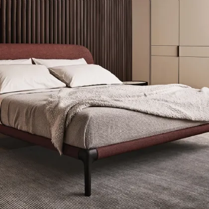 Letto in tessuto Curve di Poliform