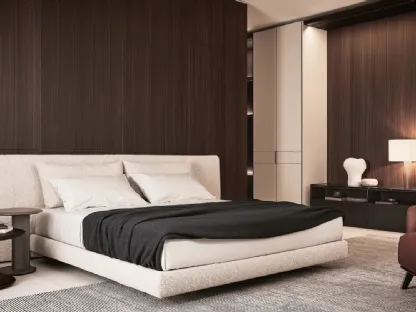 Letto in tessuto con testiera importante Yume di Poliform