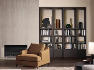 Libreria in rovere Wall System 01 di Poliform