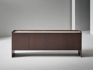 Madia Alicanto in legno e top in ceramica con 4 ante di Bonaldo