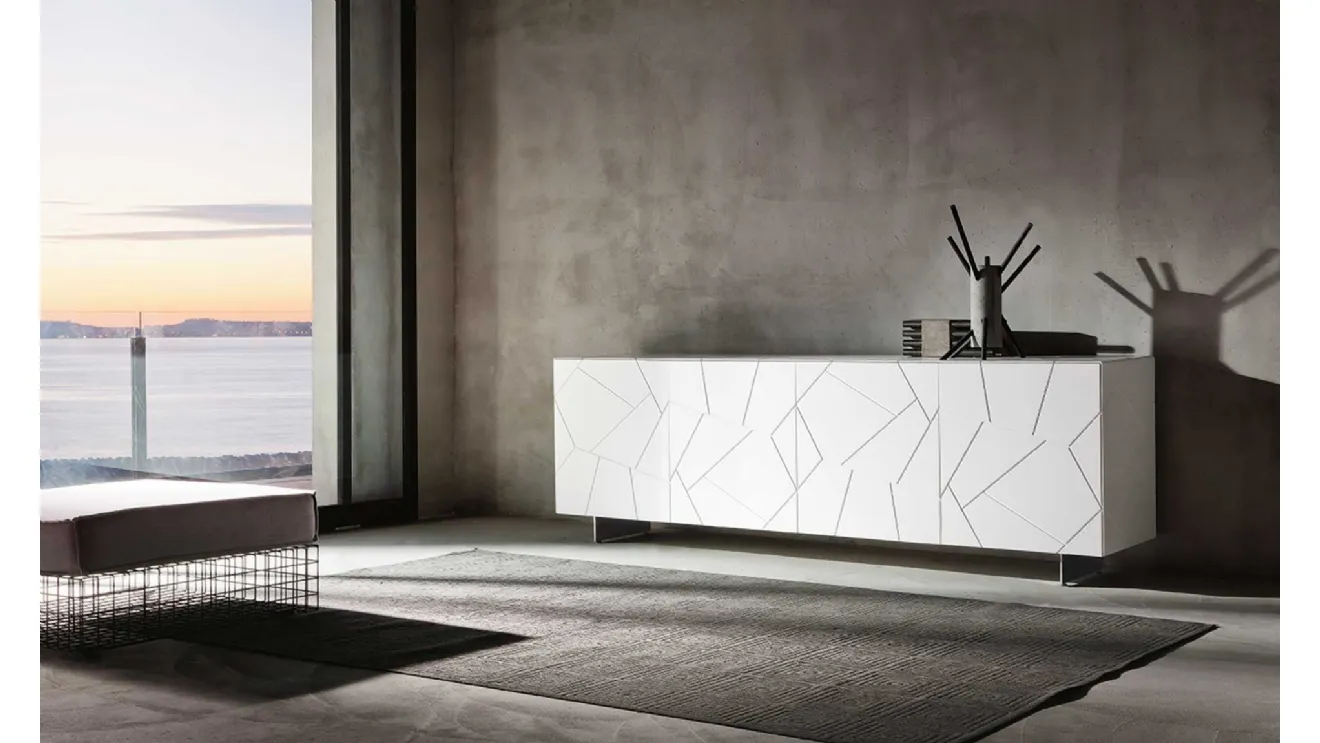 Madia Segno laccata Bianca Opaco di Riflessi