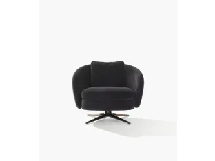 Poltrona in velluto Orbis di Poliform