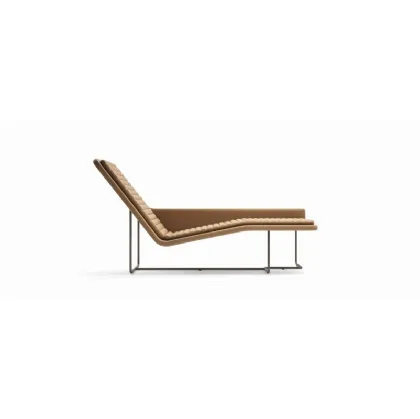 Poltroncina Chaise Longue in pelle con struttura in metallo Origami di Ditre Italia