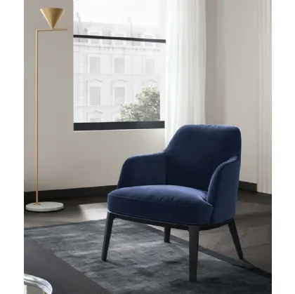 Poltroncina in velluto Jane di Poliform