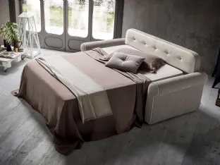 Divano Letto con testiera trapuntata Bernie di Felis